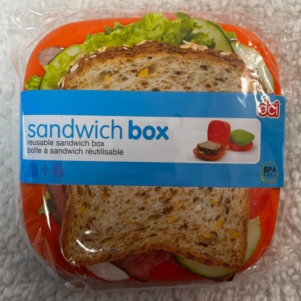 DCI Orange Silicone Reusable Sandwich Box